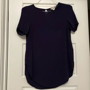 H&M navy blouse size US 6